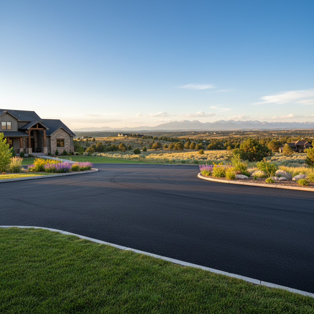 Completed commercial asphalt work at a residential property in Aurora, CO