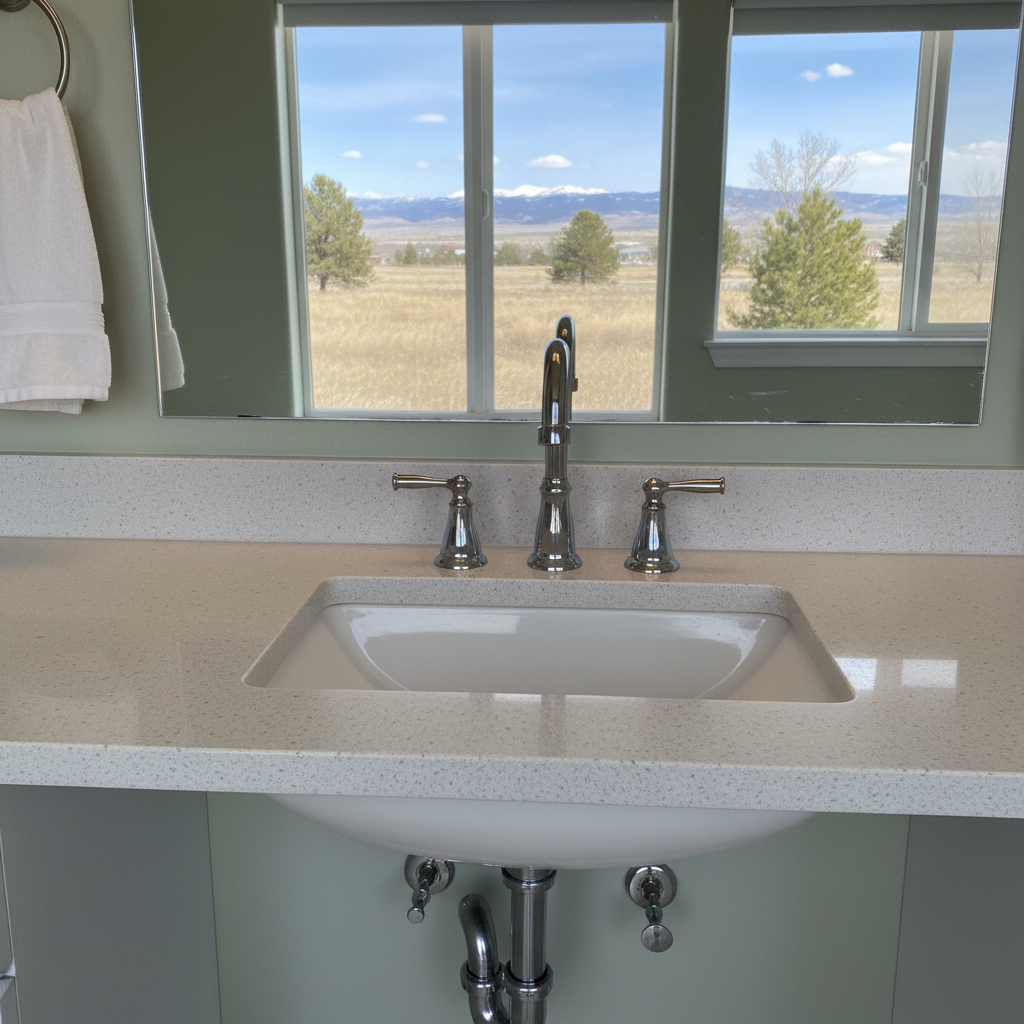 Completed faucet installation work at a residential property in Northglenn, CO