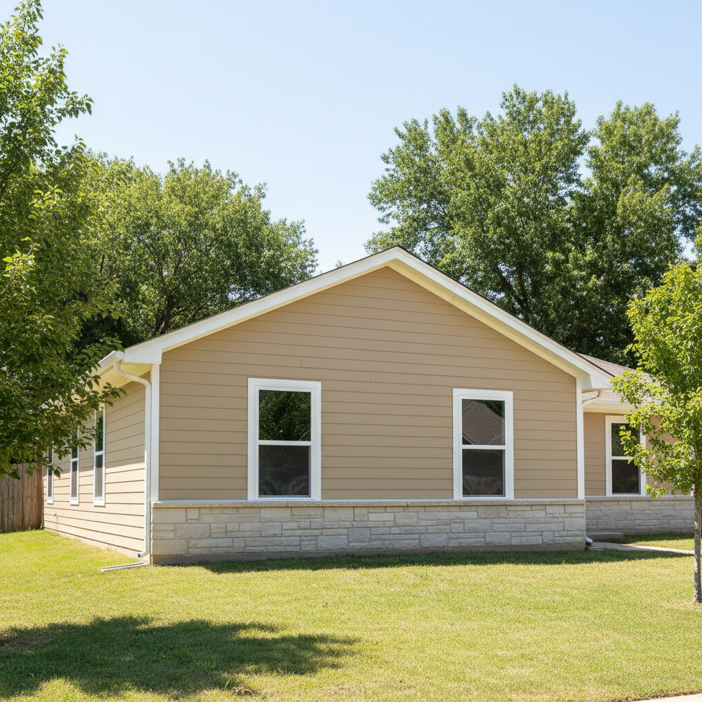 Completed insulation installation work at a residential property in Moore, OK