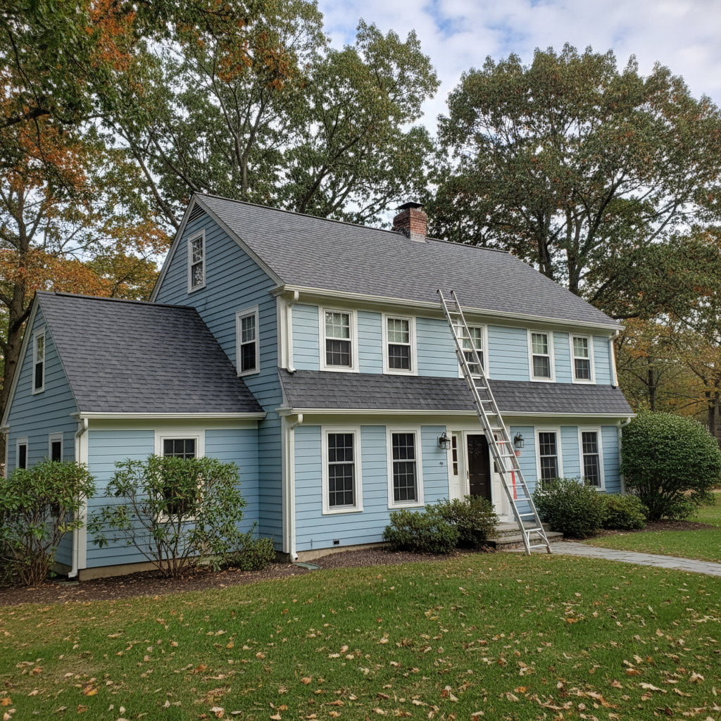 Completed roof inspection work at a residential property in North Providence, RI
