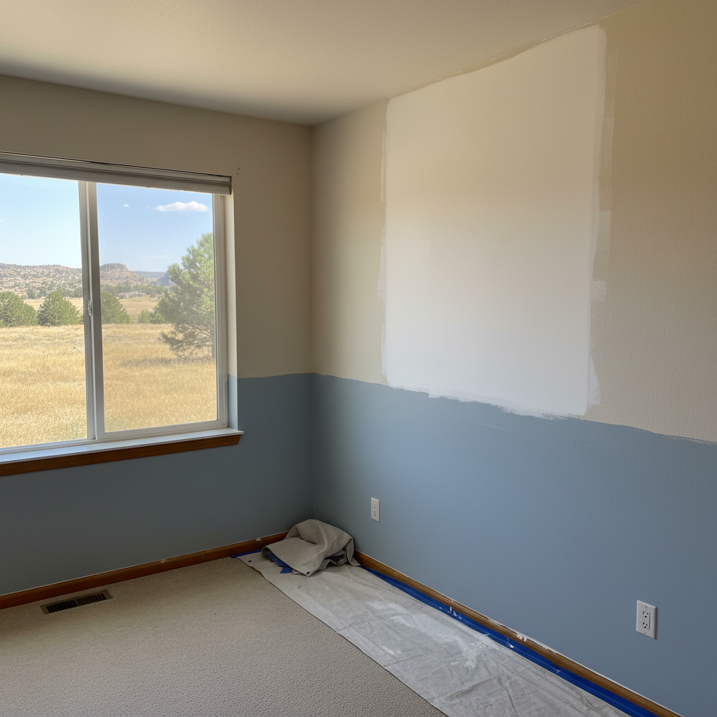 Completed drywall repair and painting work at a residential property in Rapid City, SD