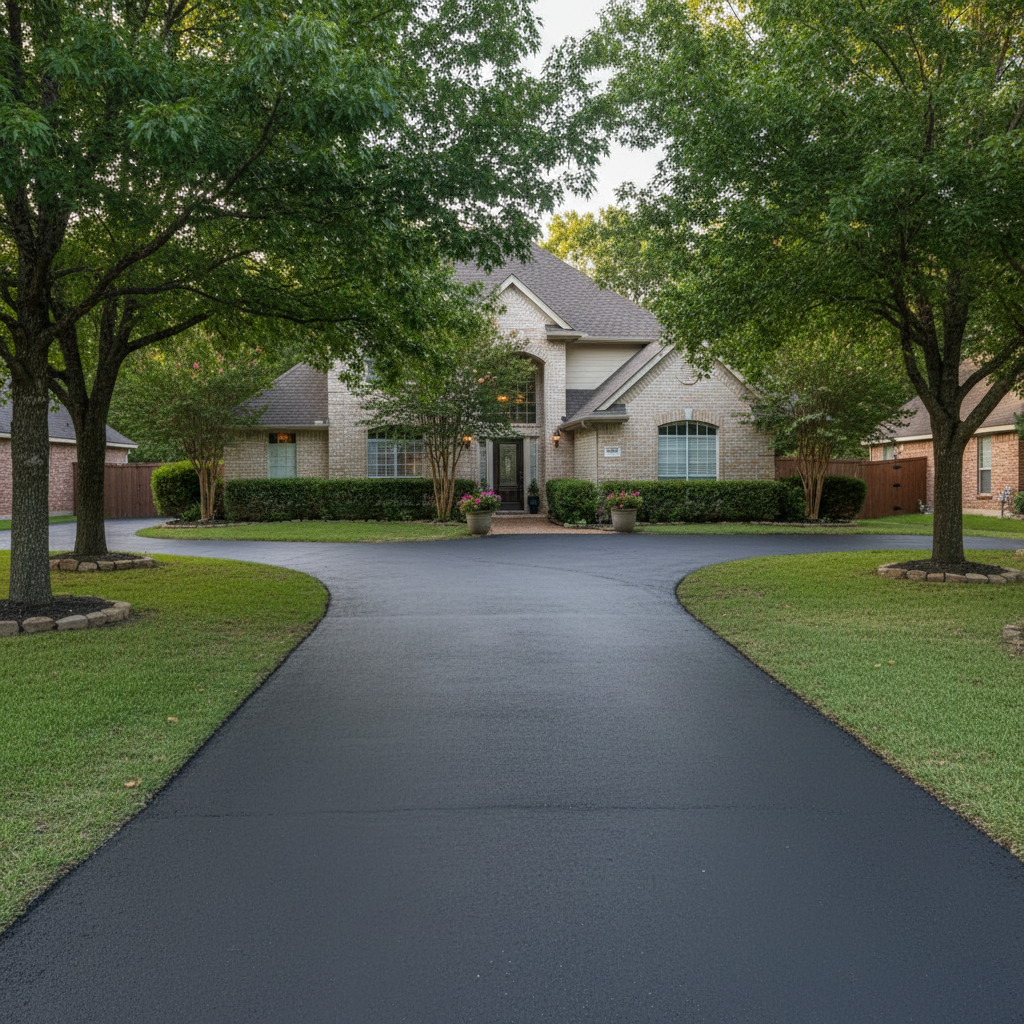 Completed slurry coating work at a residential property in Mesquite, TX