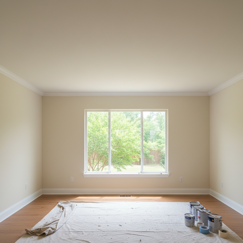 Completed interior painting work at a residential property in McKinney, TX