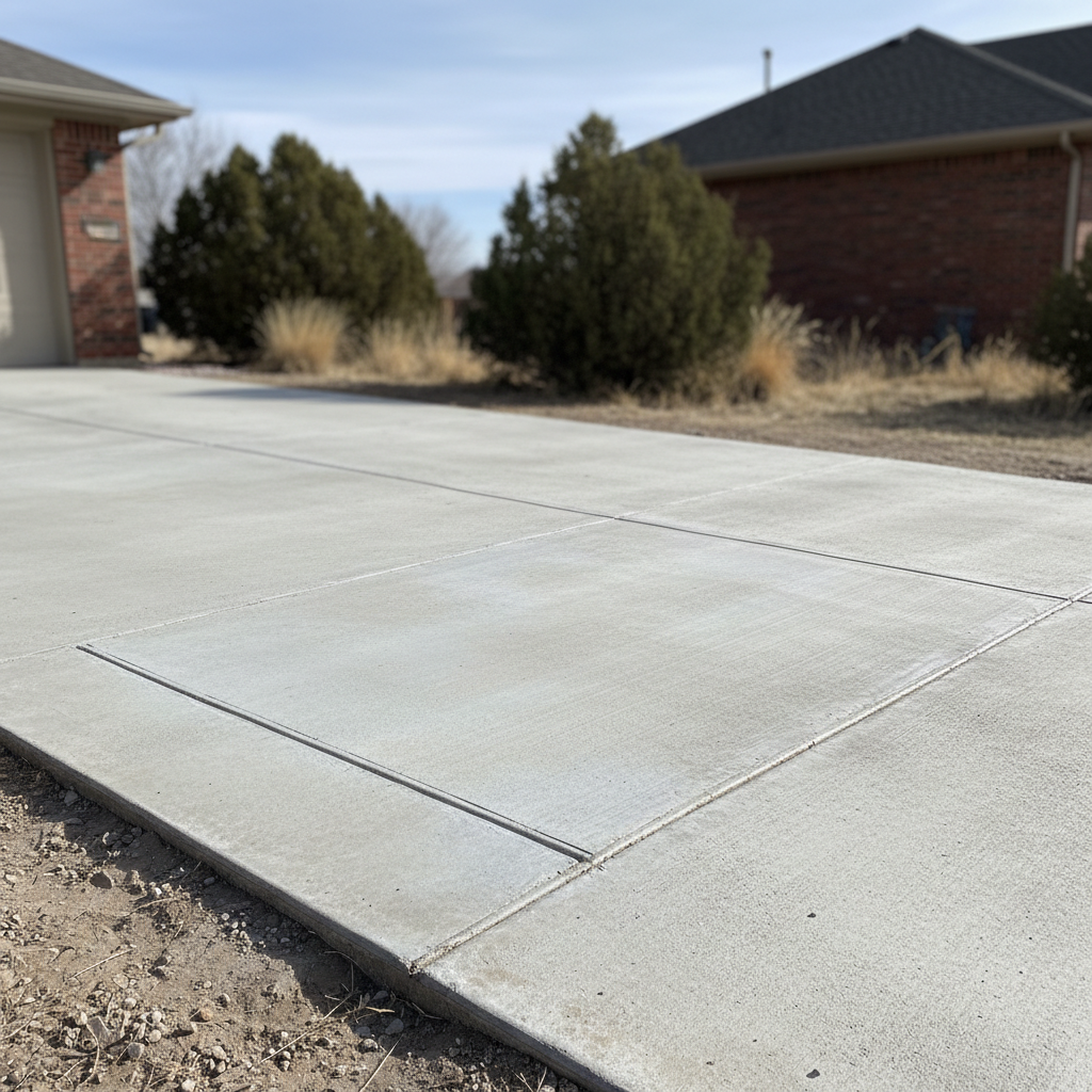 Completed concrete repair work at a residential property in Provo, UT