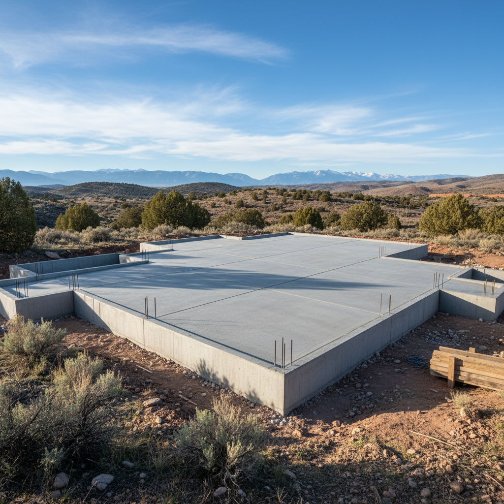 Completed concrete foundations work at a residential property in Sandy, UT