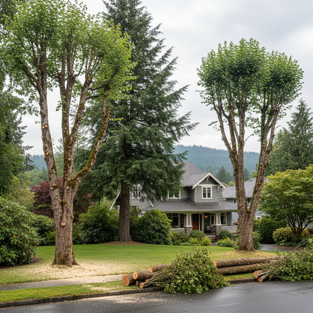 Completed tree health & care work at a residential property in Tacoma, WA