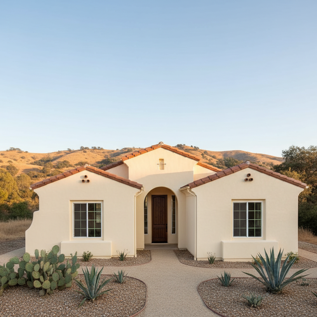Completed stucco installation work at a residential property in Hemet, CA