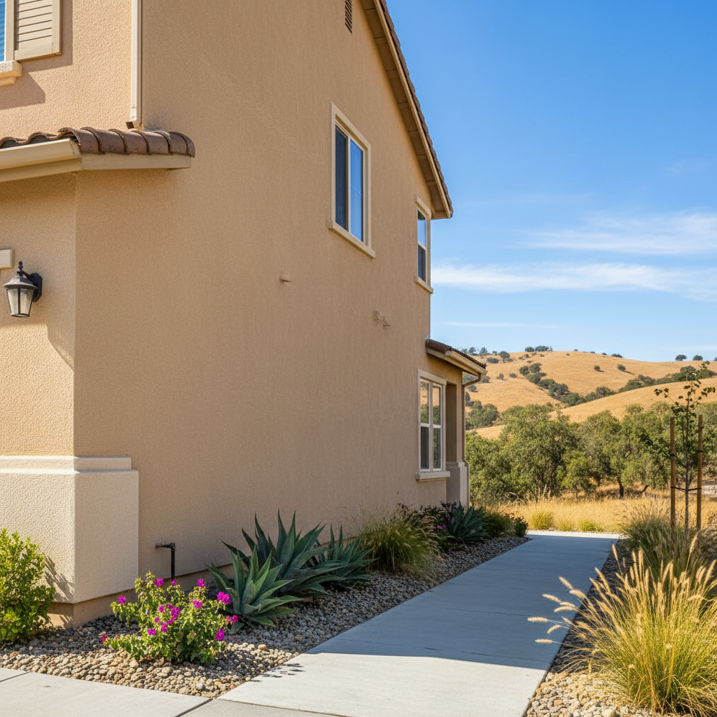 Completed residential stucco work at a residential property in Murrieta, CA