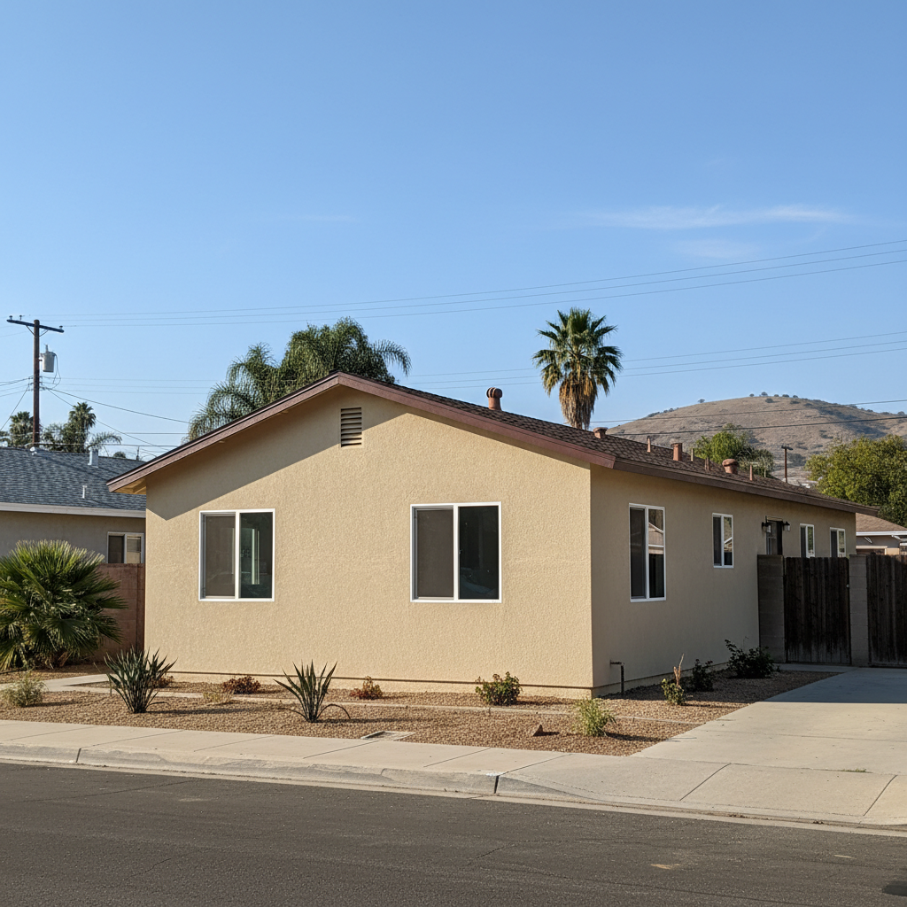 Completed eifs installation work at a residential property in Riverside, CA