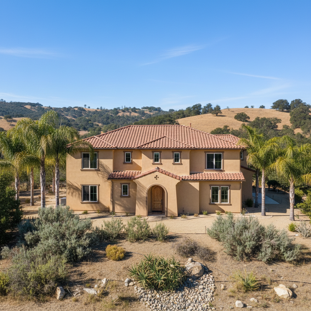 Completed commercial stucco work at a residential property in Riverside, CA