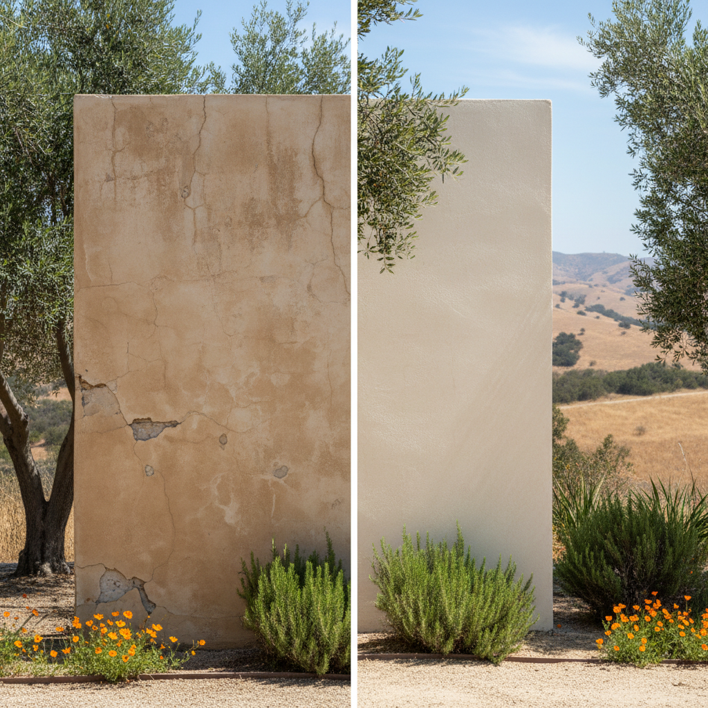 Completed stucco replacement work at a residential property in Temecula, CA