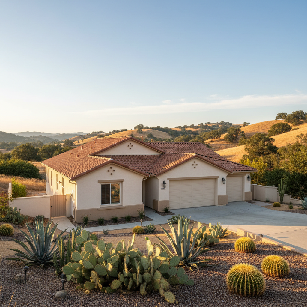 Completed stucco installation work at a residential property in Temecula, CA