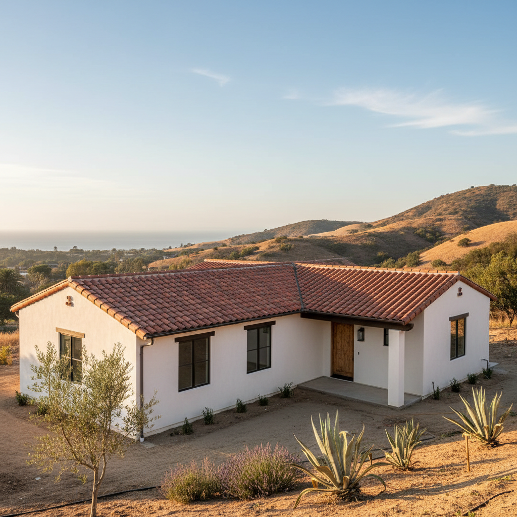 Completed stucco installation work at a residential property in Ventura, CA
