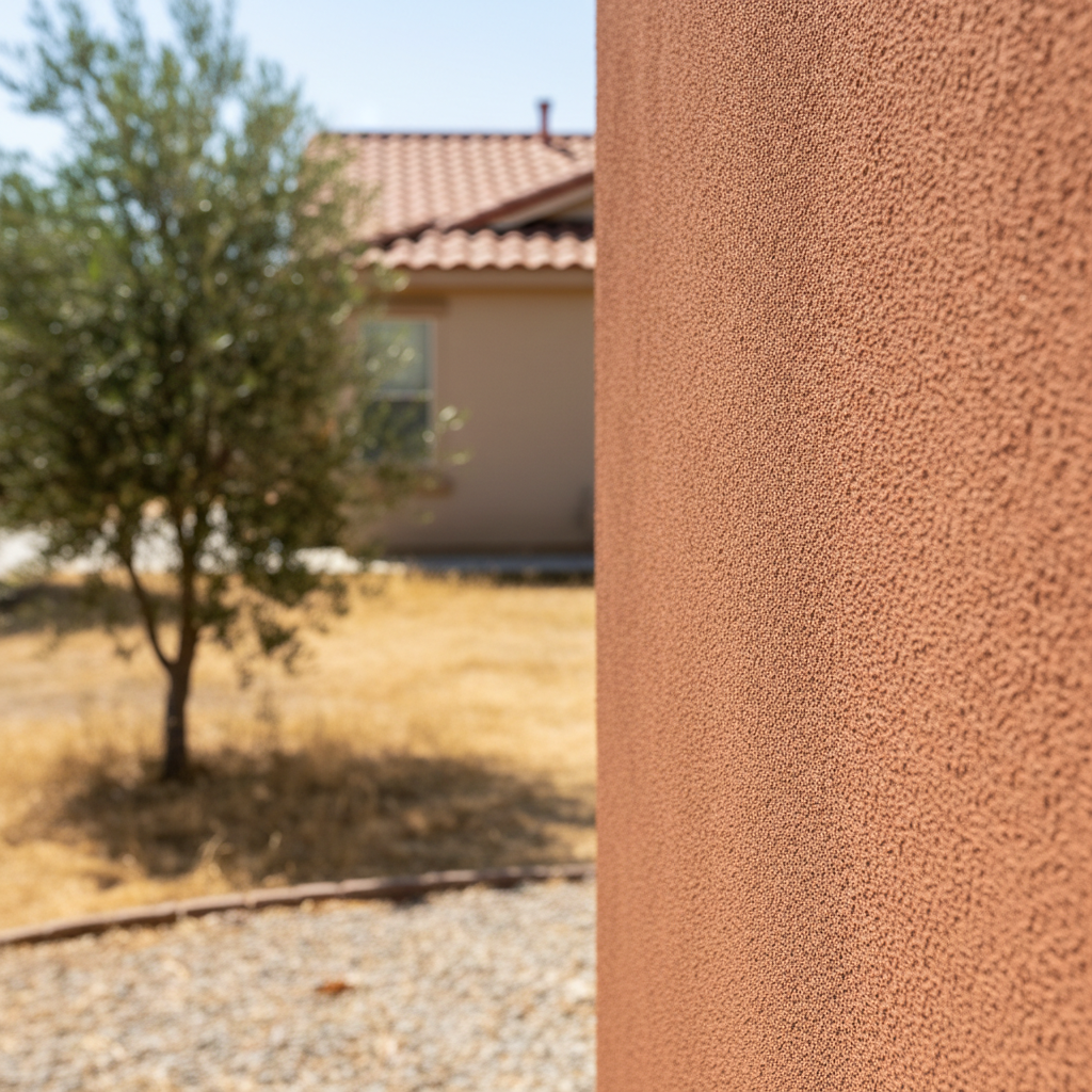 Completed stucco redashing work at a residential property in Visalia, CA