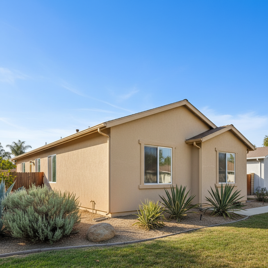 Completed stucco removal work at a residential property in El Cajon, CA