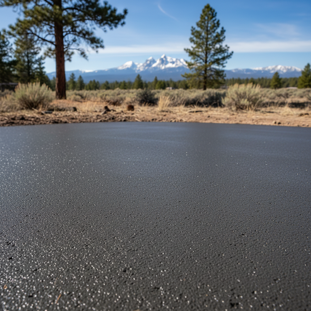 Completed slurry coating work at a residential property in Sisters, OR