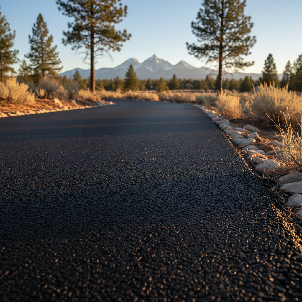 Completed commercial asphalt work at a residential property in Sisters, OR
