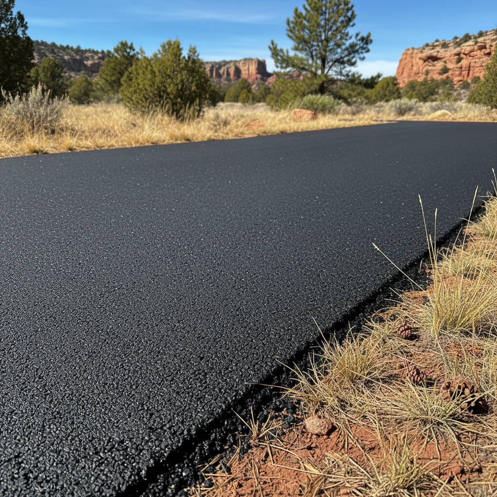 Completed driveway paving work at a residential property in Canon City, CO