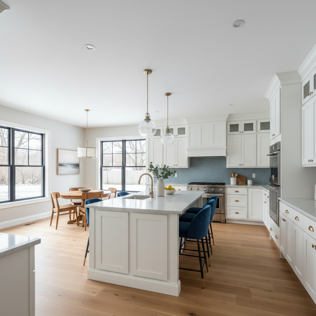 Completed kitchen remodel work at a residential property in Waterbury, CT