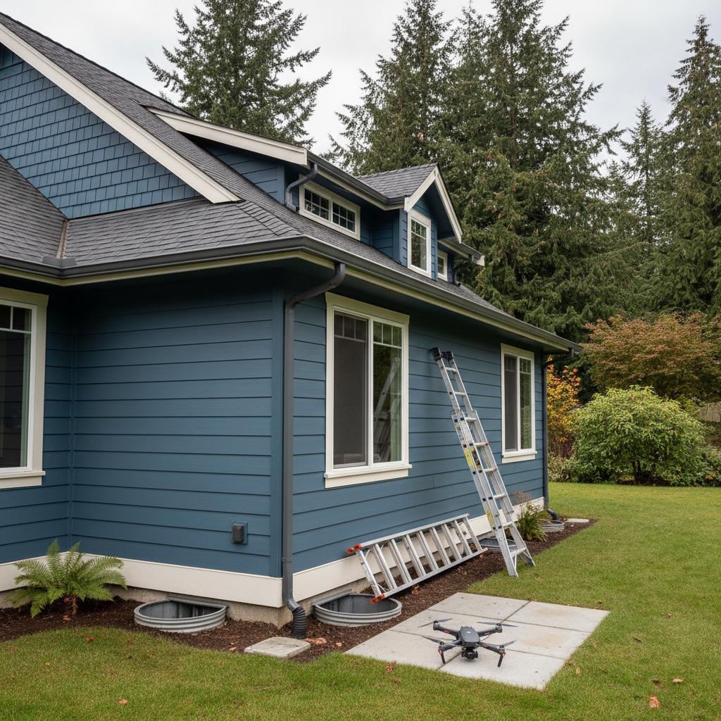 Completed gutter system inspection work at a residential property in Bothell, WA