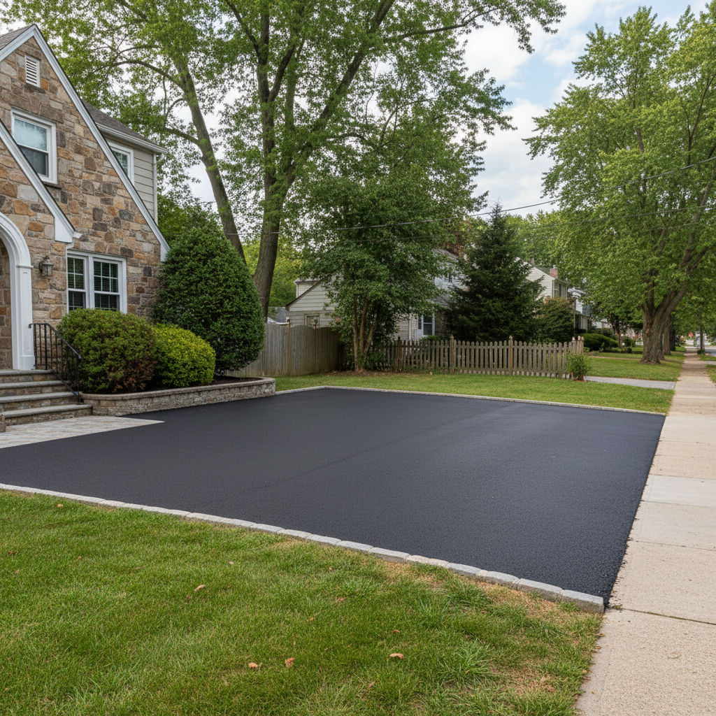 Completed commercial asphalt work at a residential property in Philadelphia, PA
