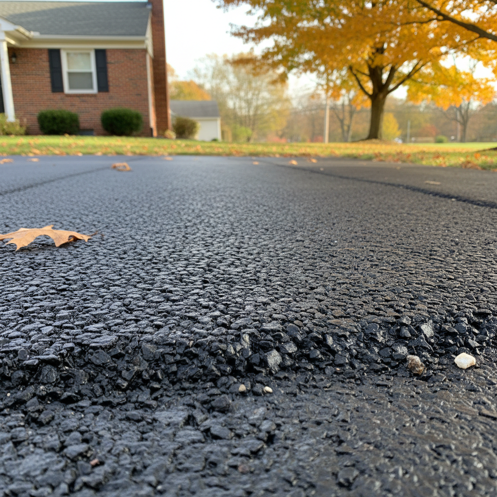 Completed asphalt repair work at a residential property in Harrisburg, PA