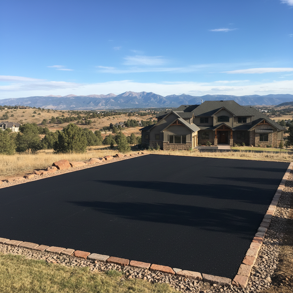 Completed commercial asphalt work at a residential property in Colorado Springs, CO