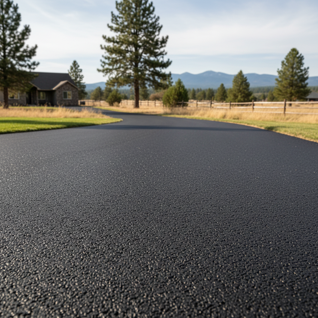 Completed parking lot paving work at a residential property in klamath falls, OR