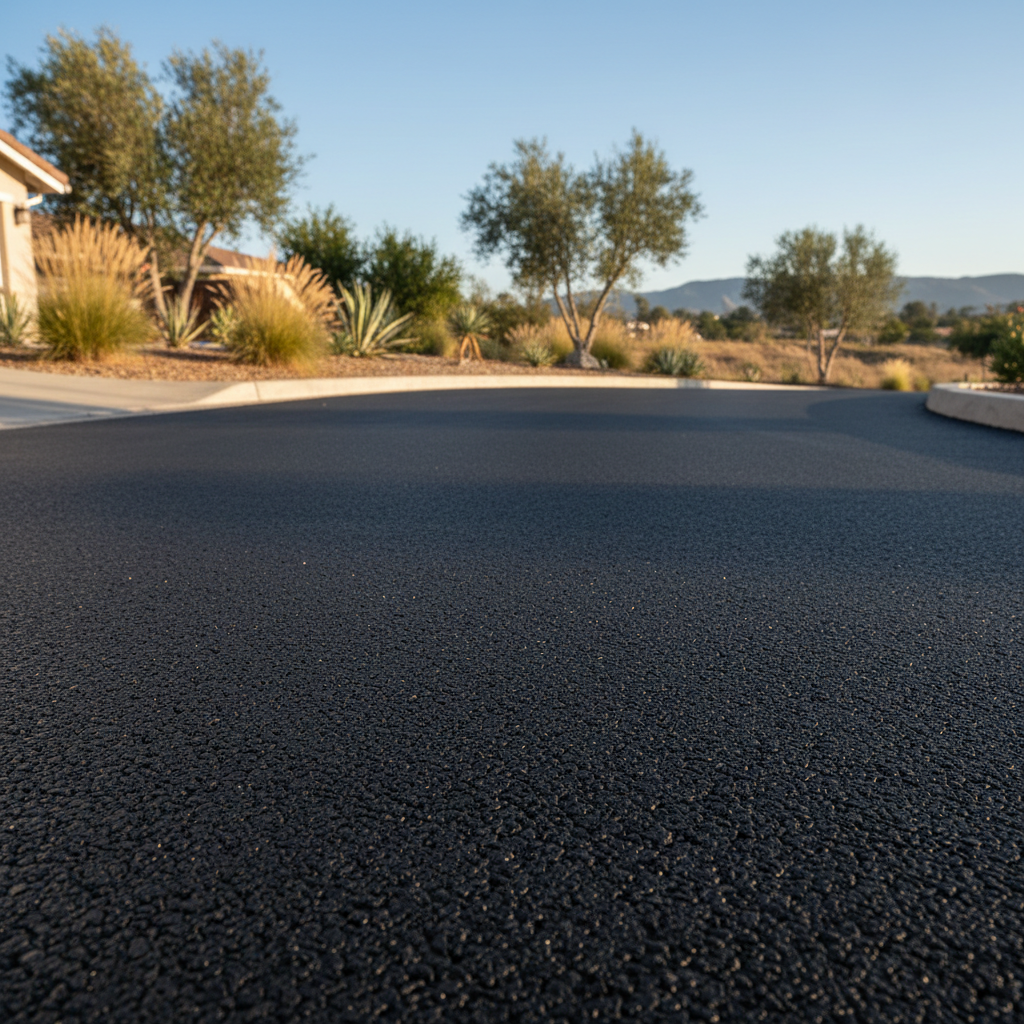 Completed driveway paving work at a residential property in Los Angeles, CA