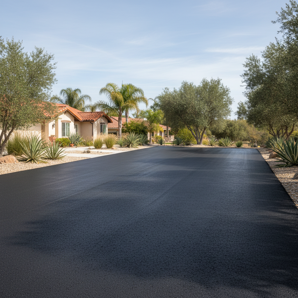 Completed commercial asphalt work at a residential property in Los Angeles, CA