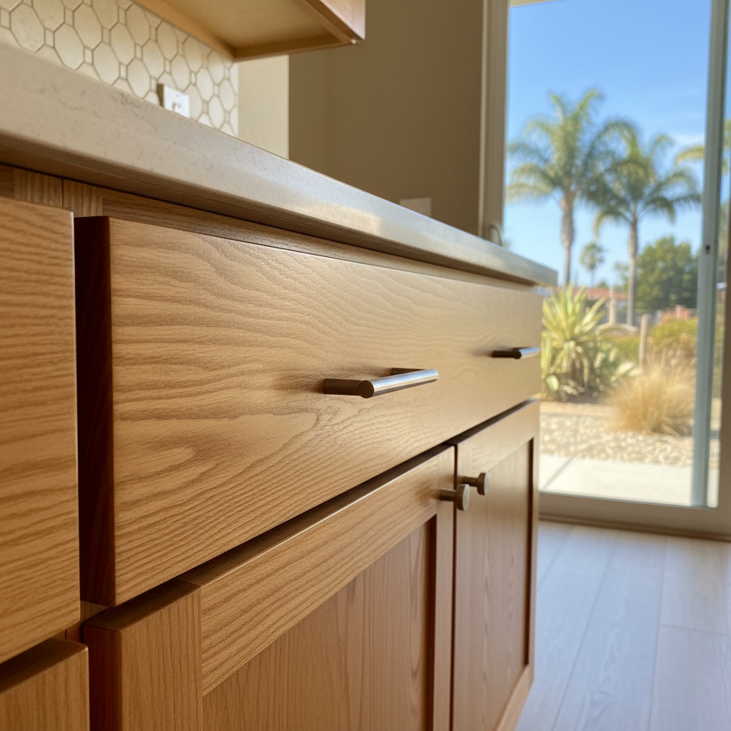 Completed cabinet installation work at a residential property in Long Beach, CA