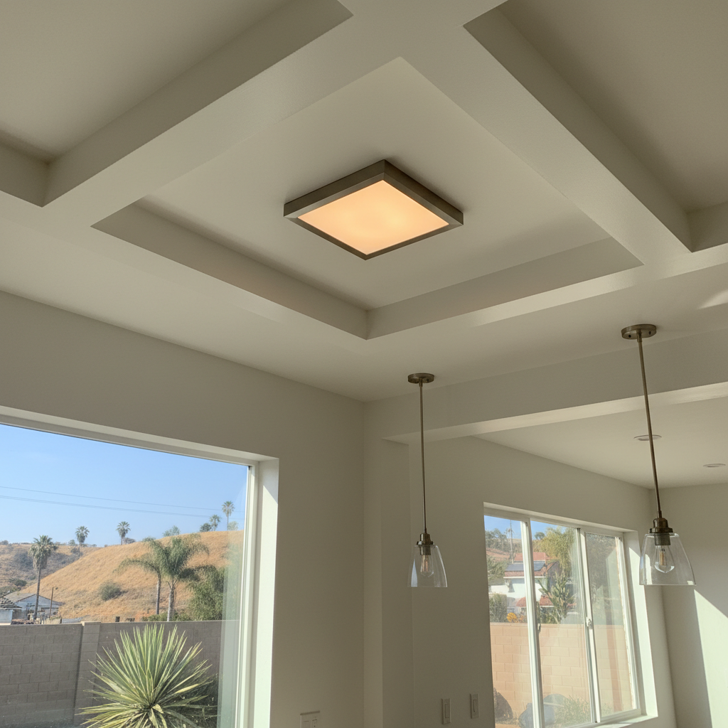 Completed kitchen lighting work at a residential property in Long Beach, CA