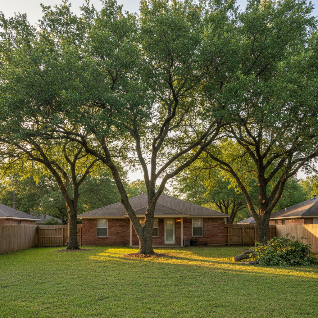 Completed tree health & care work at a residential property in New Caney, TX