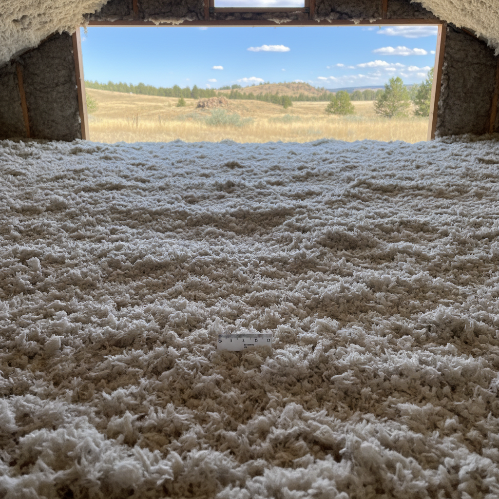 Completed blown-in insulation work at a residential property in Billings, MT