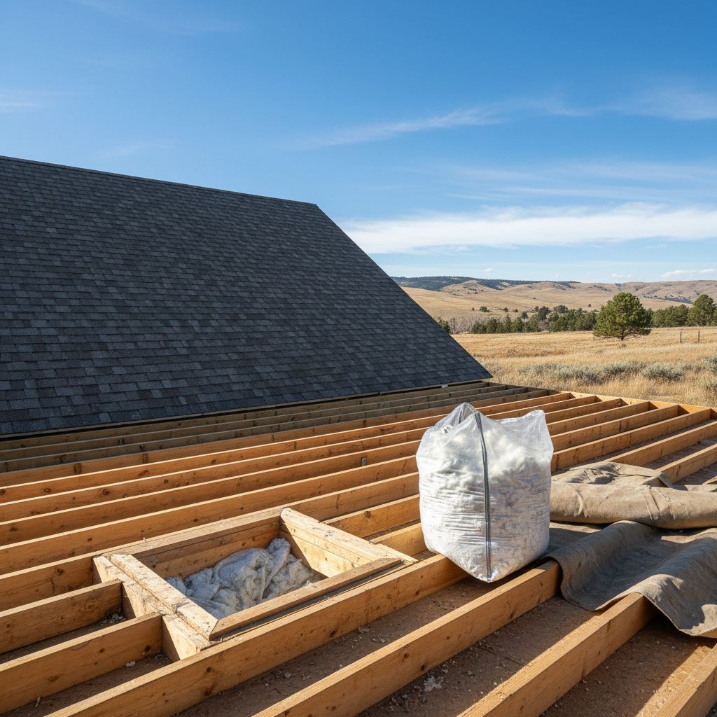 Completed insulation removal work at a residential property in Billings, MT