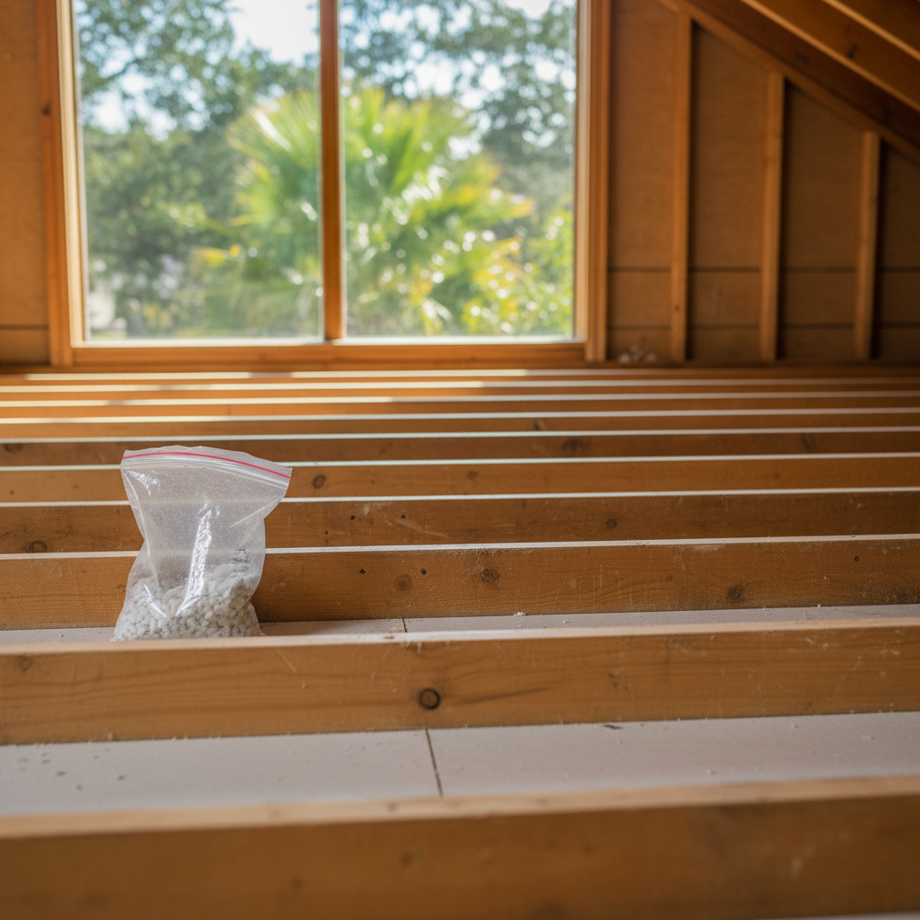 Completed insulation removal work at a residential property in Cibolo, TX