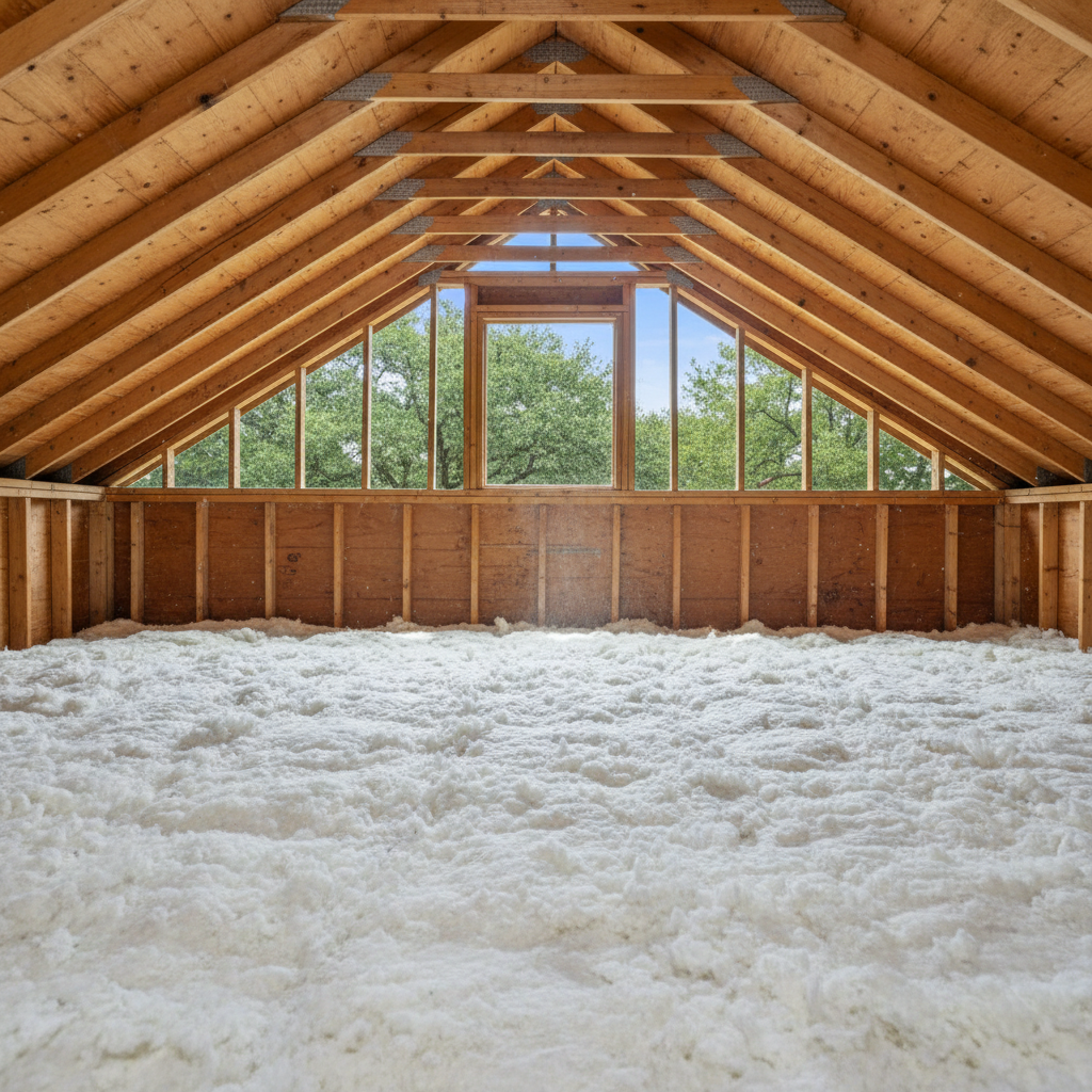 Completed insulation removal work at a residential property in Pflugerville, TX