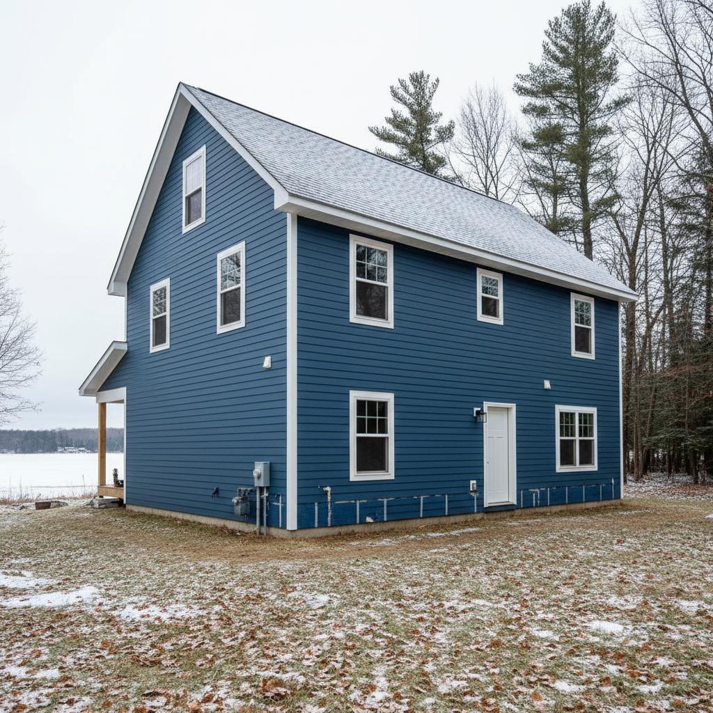 Completed insulation installation work at a residential property in Hermantown, MN