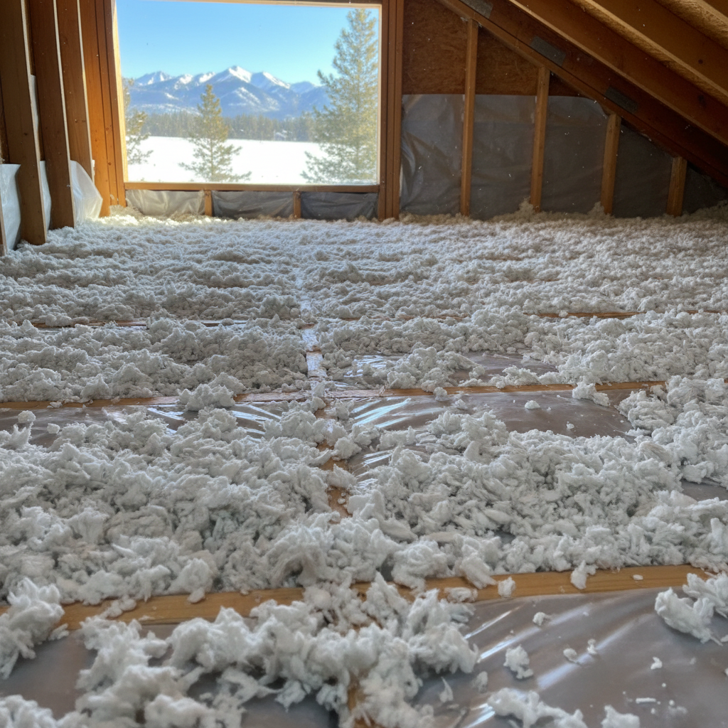 Completed insulation removal work at a residential property in Bozeman, MT