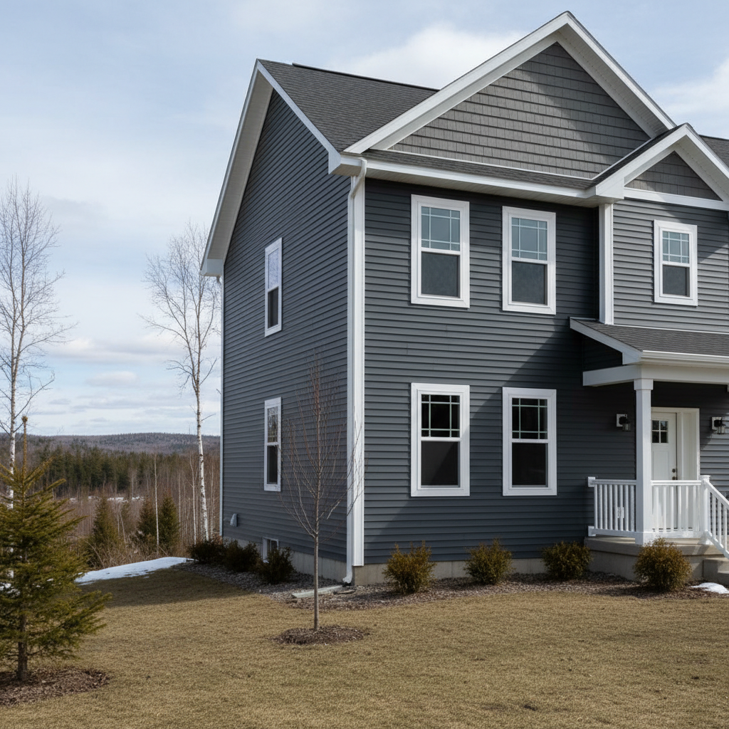 Completed siding installation work at a residential property in Hermantown, MN