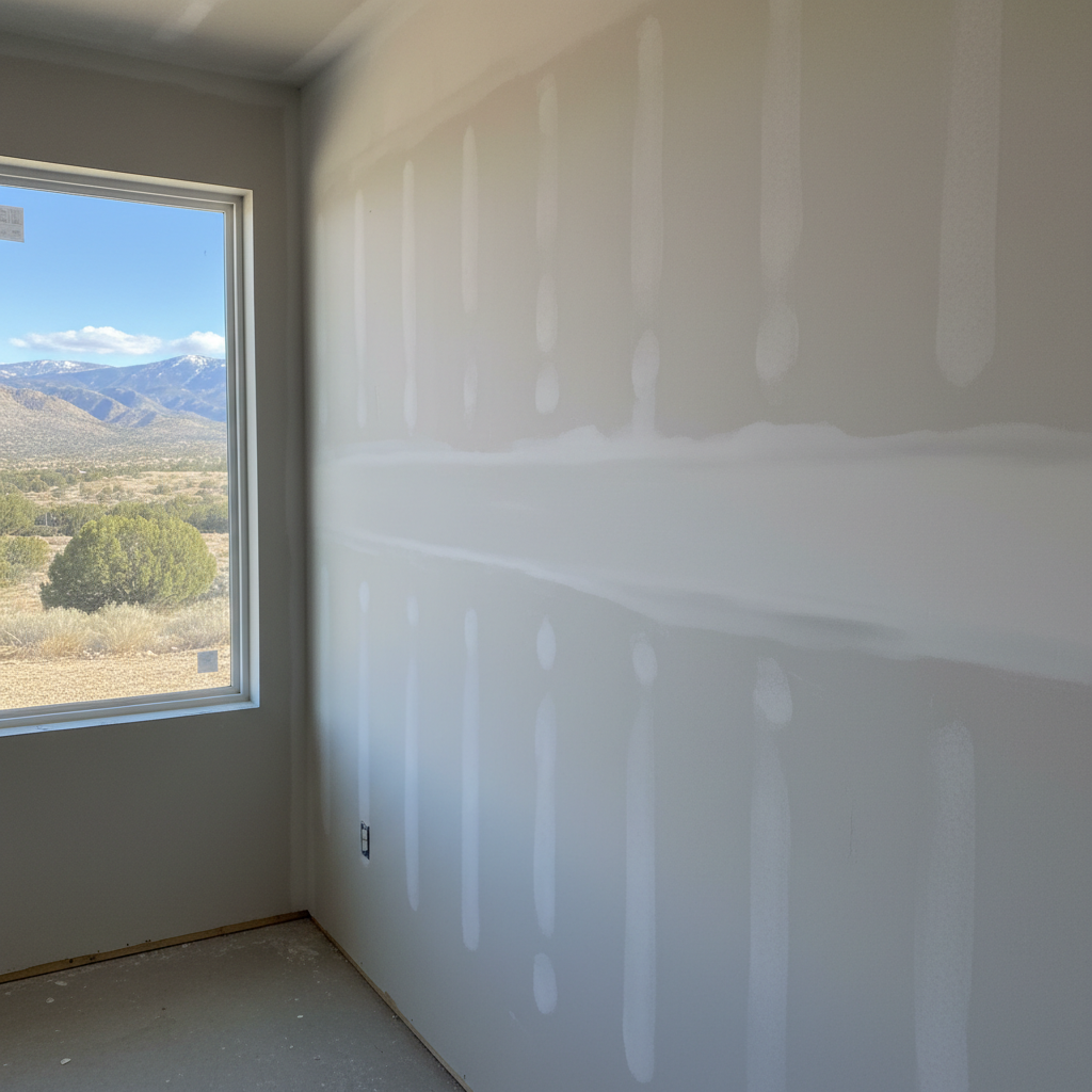 Completed drywall installation work at a residential property in Provo, UT