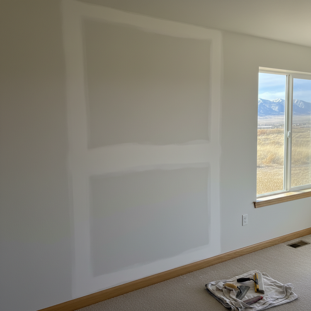 Completed drywall repair work at a residential property in West Valley City, UT