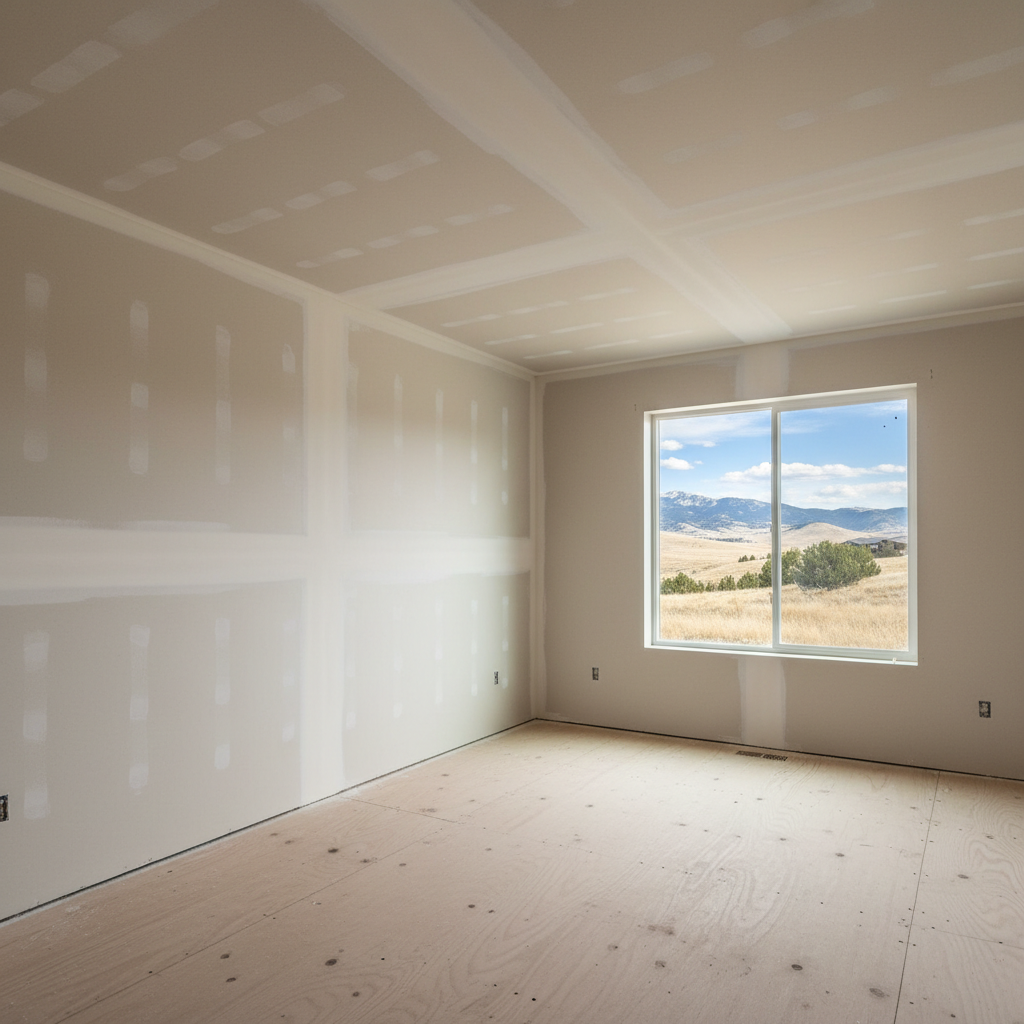 Completed sheetrock installation work at a residential property in Millcreek, UT