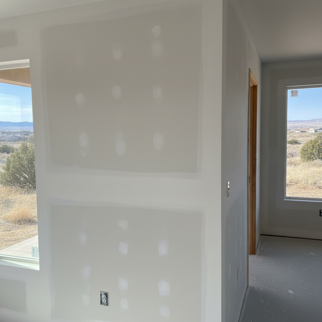 Completed drywall priming work at a residential property in Millcreek, UT