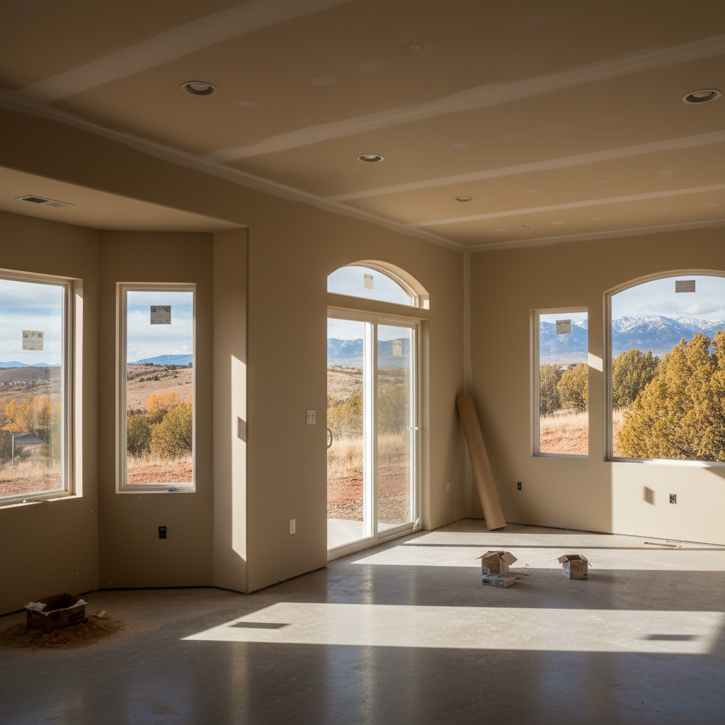 Completed drywall installation work at a residential property in Taylorsville, UT