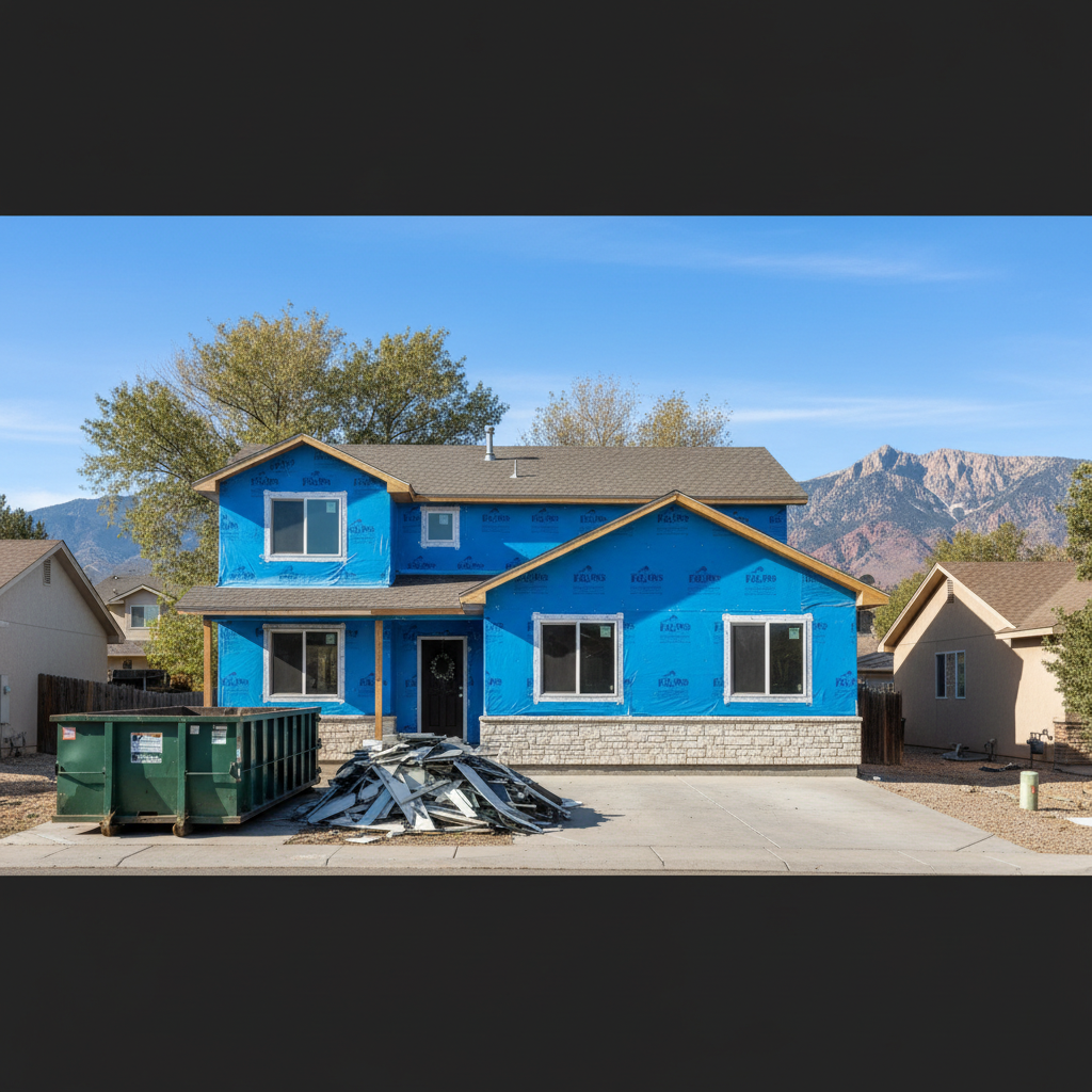 Completed siding removal work at a residential property in West Valley City, UT