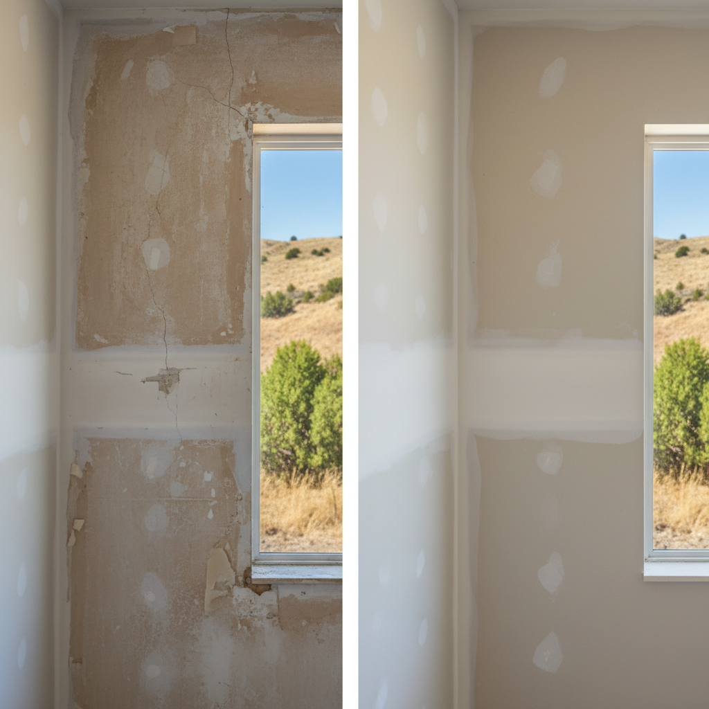 Completed drywall repair work at a residential property in Millcreek, UT