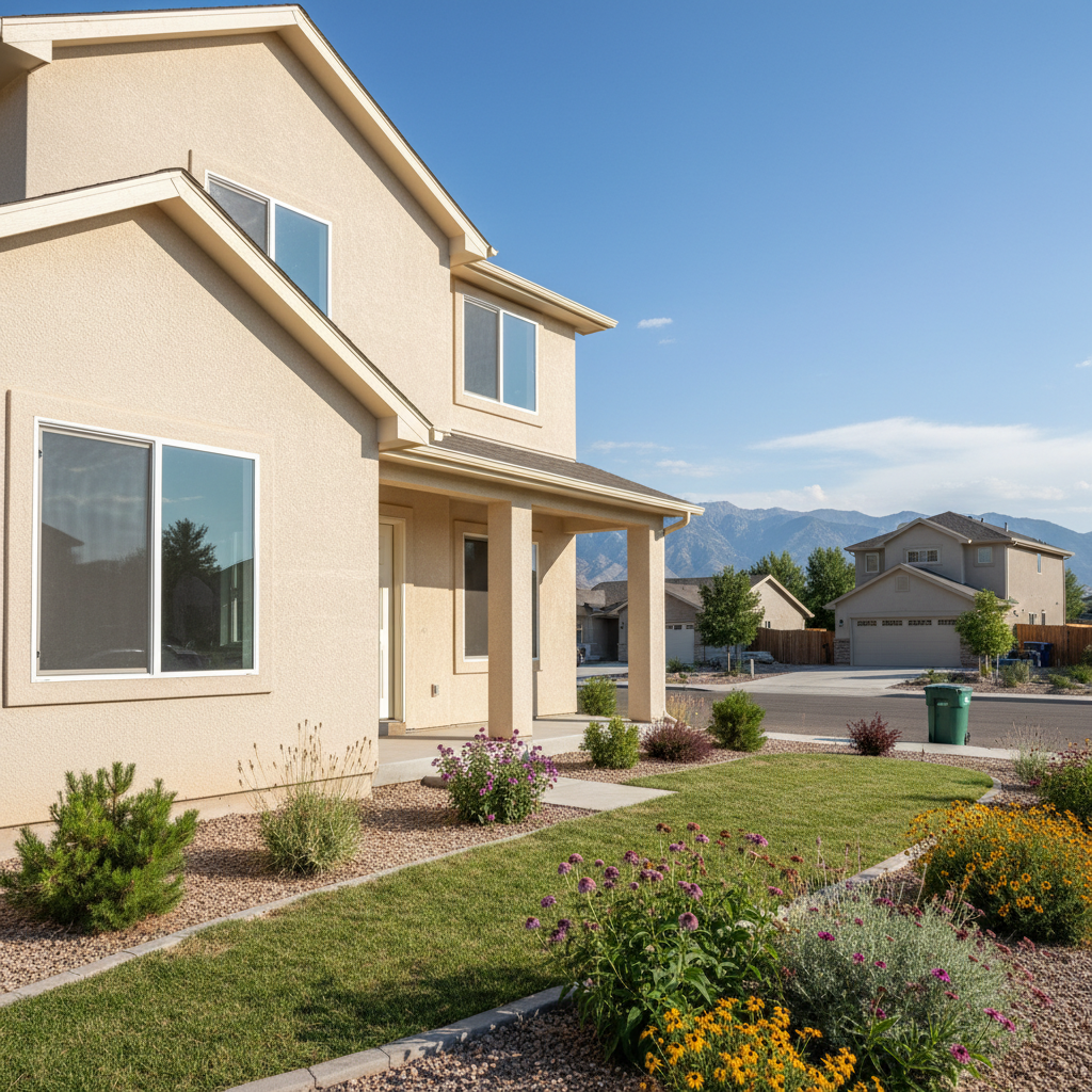 Completed drywall texturing work at a residential property in Taylorsville, UT