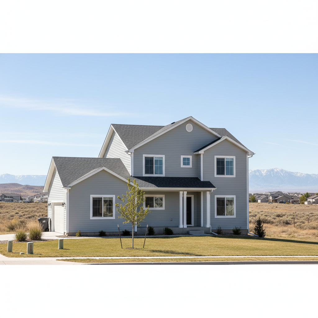 Completed vinyl siding installation work at a residential property in West Valley City, UT