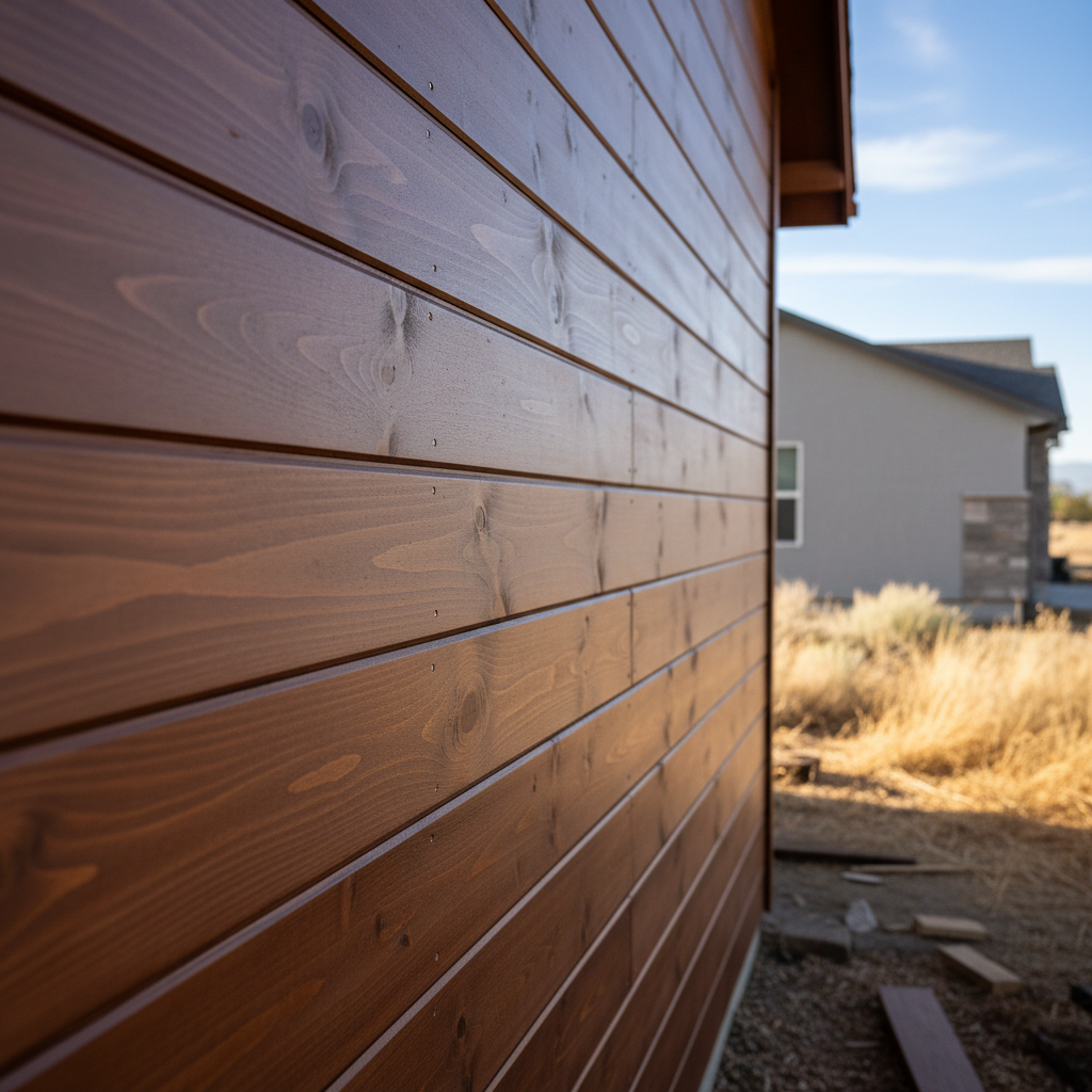 Completed wooden siding work at a residential property in West Jordan, UT